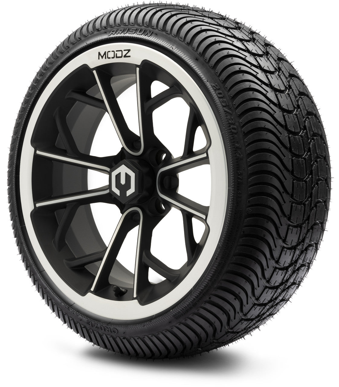 MODZ® 14" Havoc Machined Matte Black - LowPro Street Tire and Wheels Combo