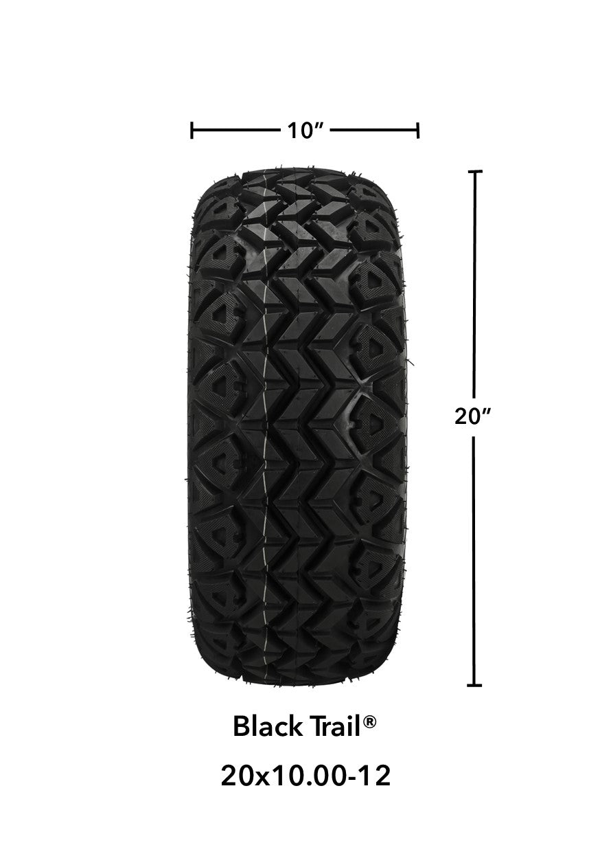 LSI 12' Casino Black & Red Wheel and Lifted Tire Combo