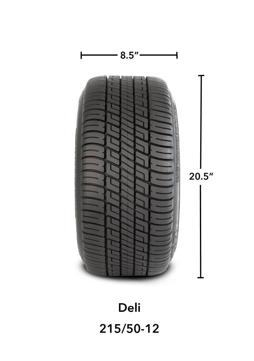LSI 12' Viking Black & Machined Wheel and Low Profile Tire Combo