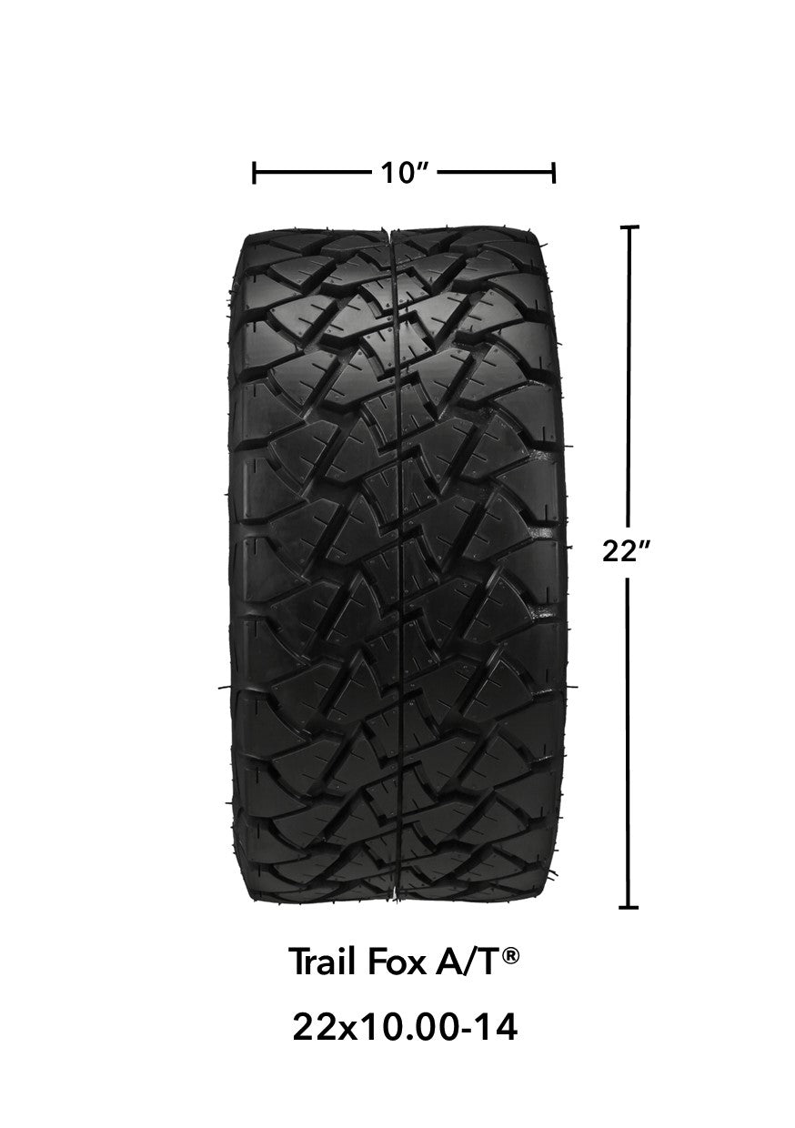 LSI 14' Sinister Gun Metal Gray & Machined Wheel and Lifted Tire Combo