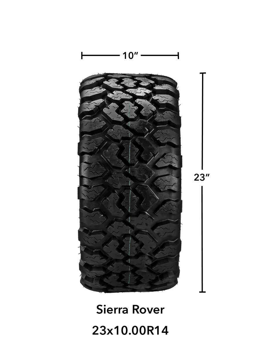 LSI 14' Sinister Gun Metal Gray & Machined Wheel and Lifted Tire Combo