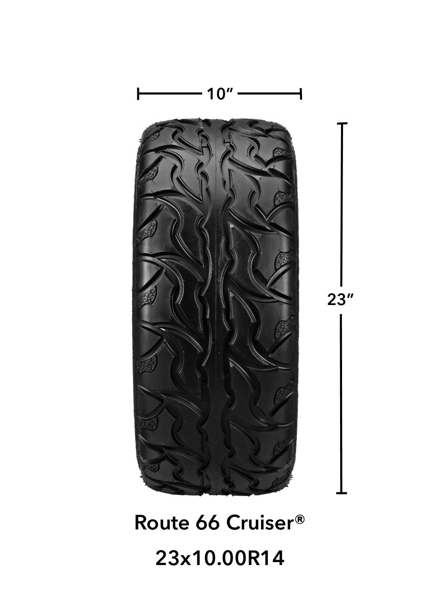 LSI 14' Sinister Gun Metal Gray & Machined Wheel and Lifted Tire Combo