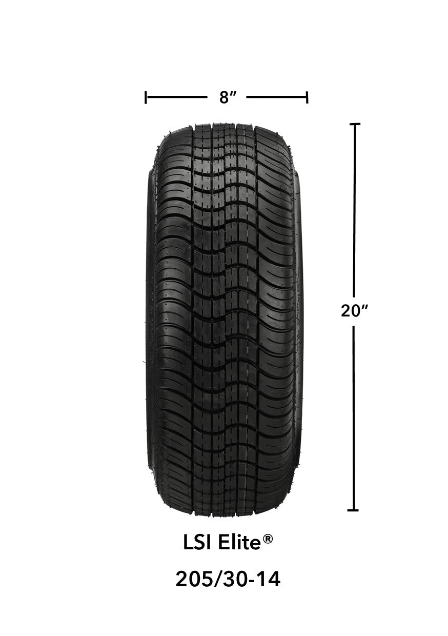 LSI 14' Raptor Black & Red Wheel and Low Profile Tire Combo