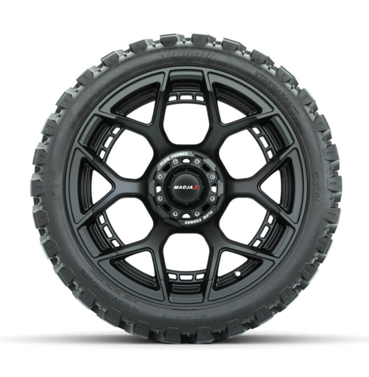 15-Inch MadJax Flow Form Evolution Matte Black Wheels with GTW Nomad Off Road Tires (Set of 4)
