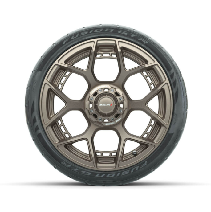 15-Inch MadJax Flow Form Evolution Matte Bronze Wheels with GTW Fusion GTR Street Tires (Set of 4)