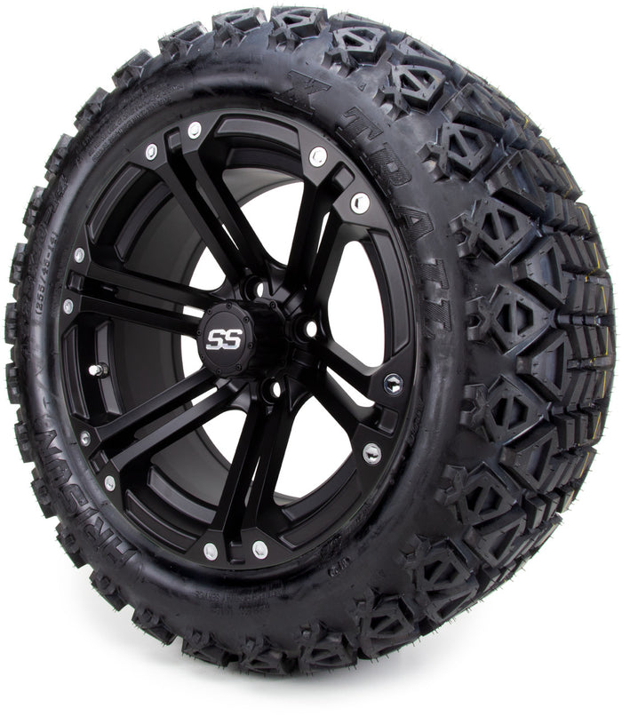 14" Nitro Black Wheels with Lifted Tire Options Combo