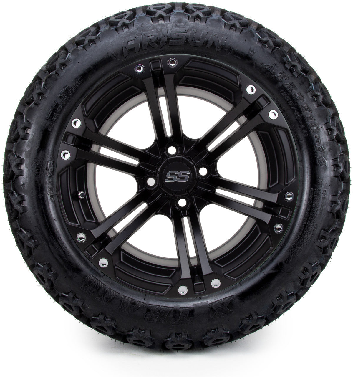 14" Nitro Black Wheels with Lifted Tire Options Combo