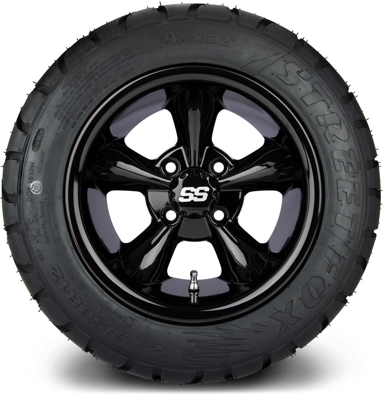 MODZ® 12" Godfather Glossy Black - LowPro Tires and Wheels Combo