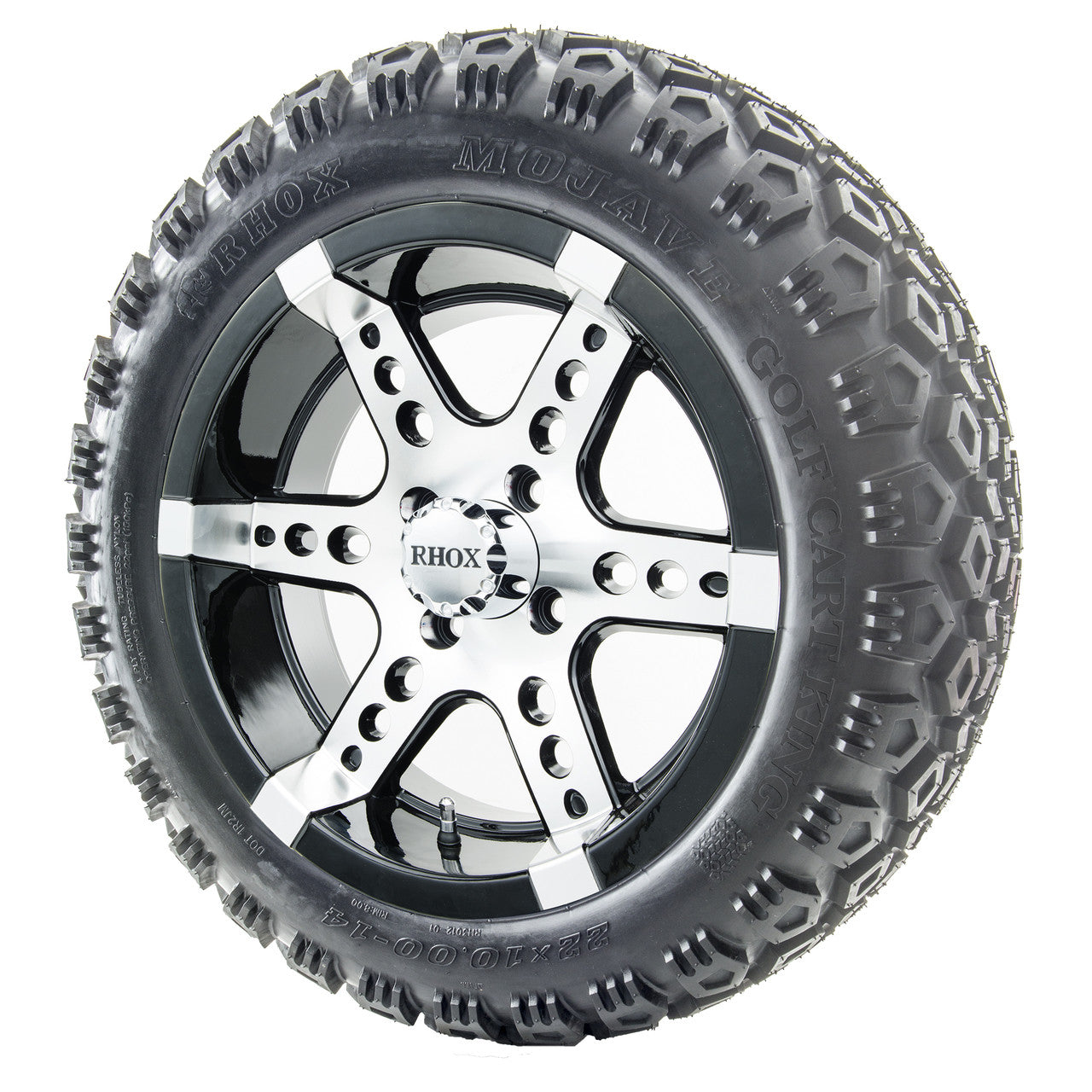 14" RHOX RX260 Machined Wheels and Lifted Tires Combo