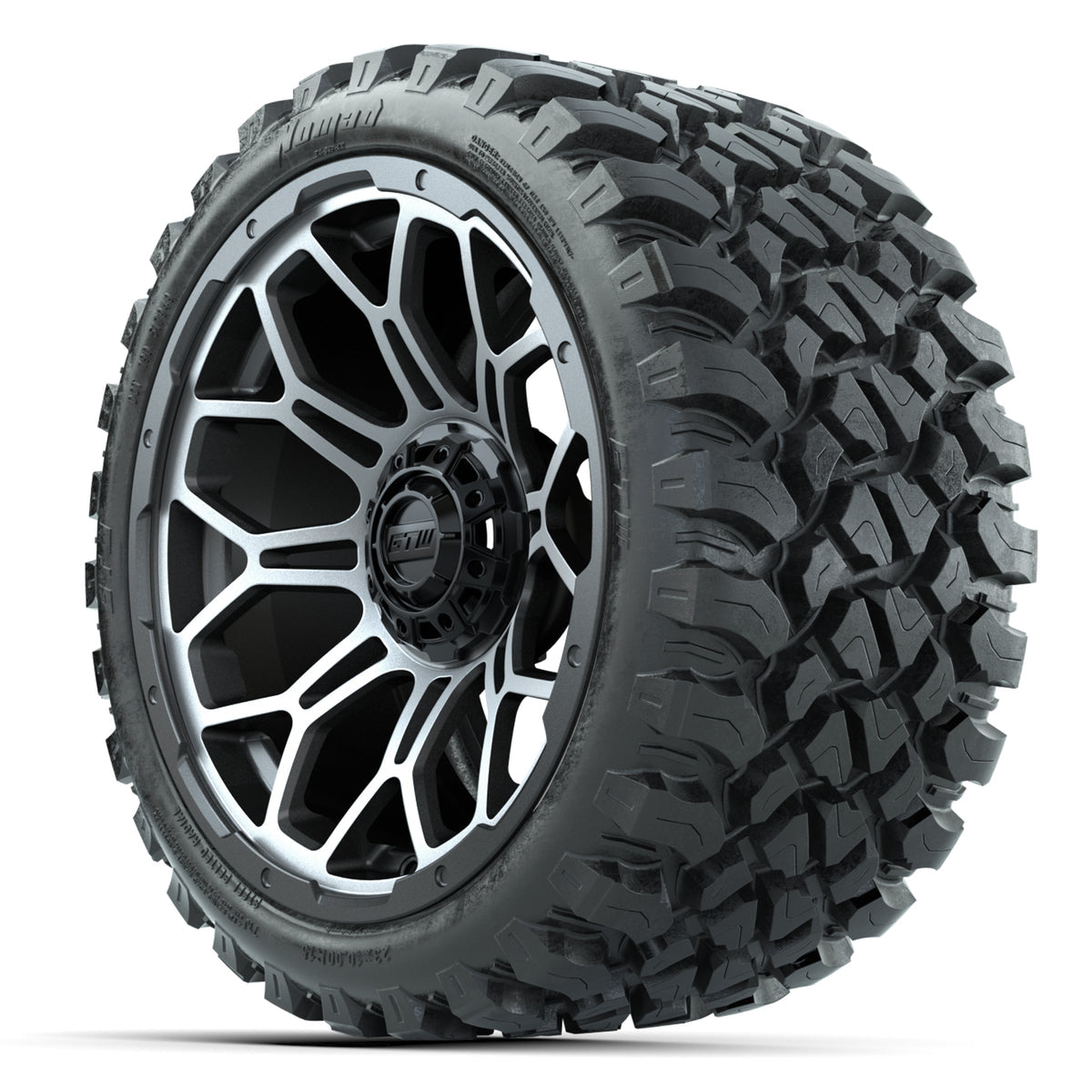 15-Inch GTW Bravo Matte Gray Wheels with 23' GTW Nomad All-Terrain Tires (Set of 4)