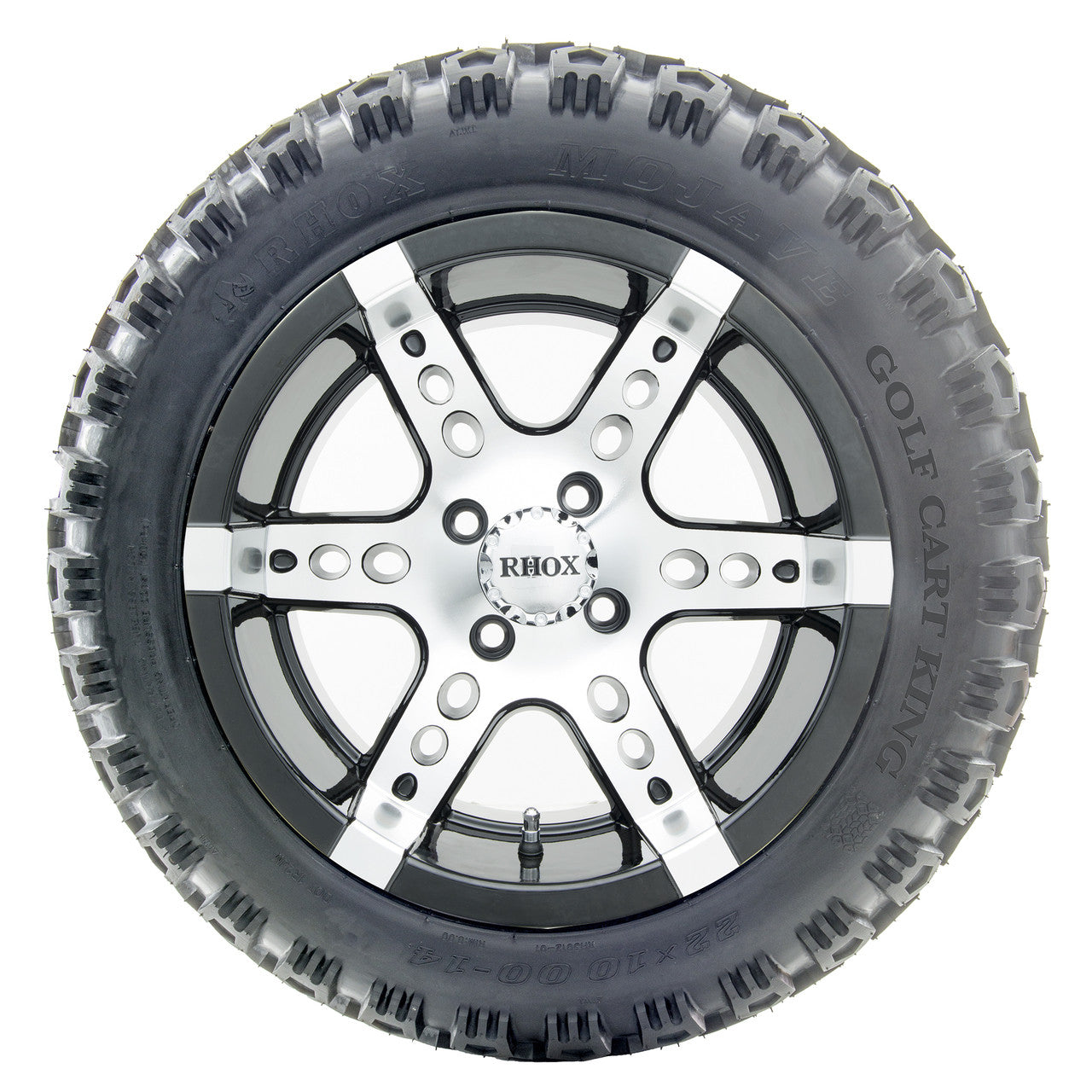 14" RHOX RX260 Machined Wheels and Lifted Tires Combo