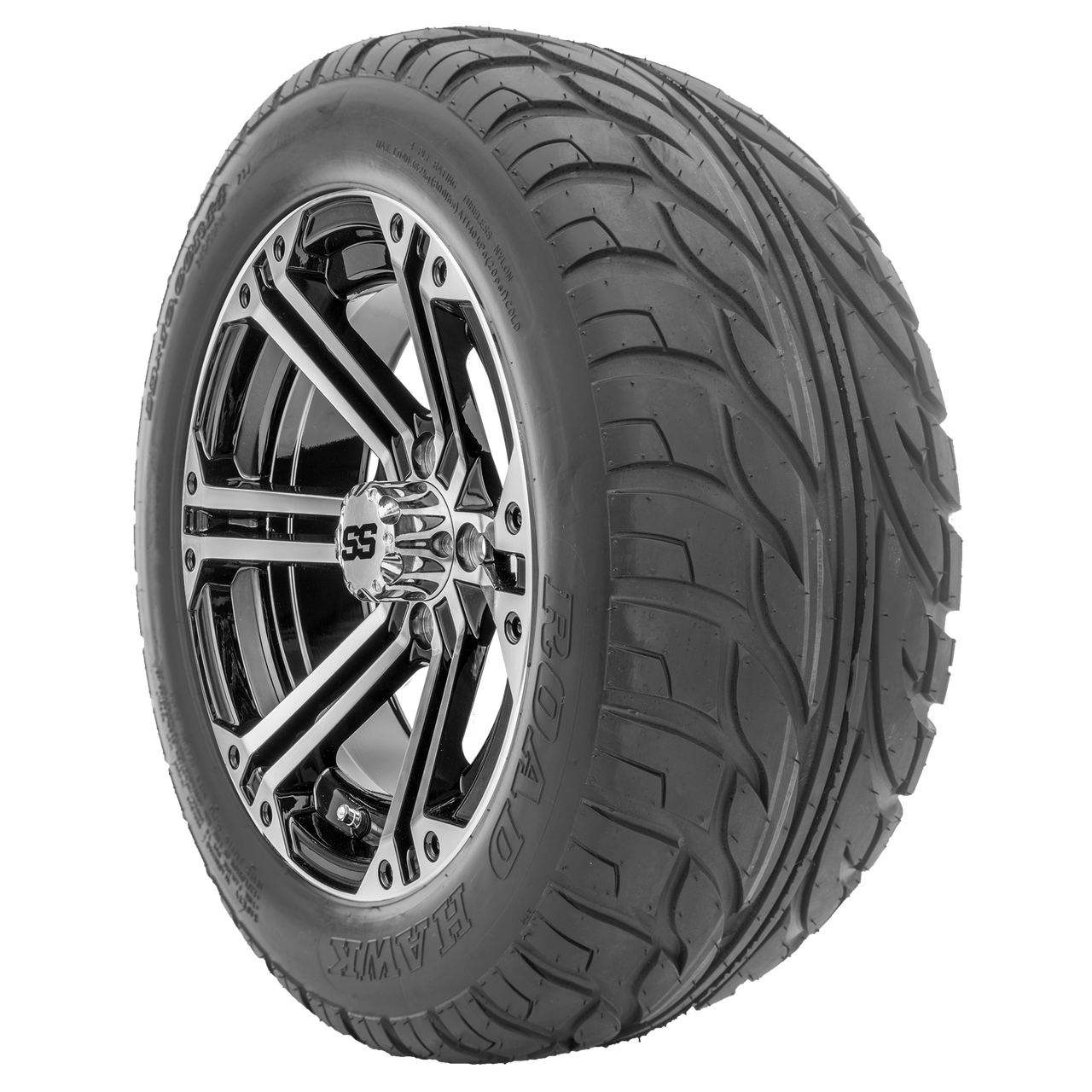 14" RHOX RX353 Machined Wheels and Lifted Tires Combo