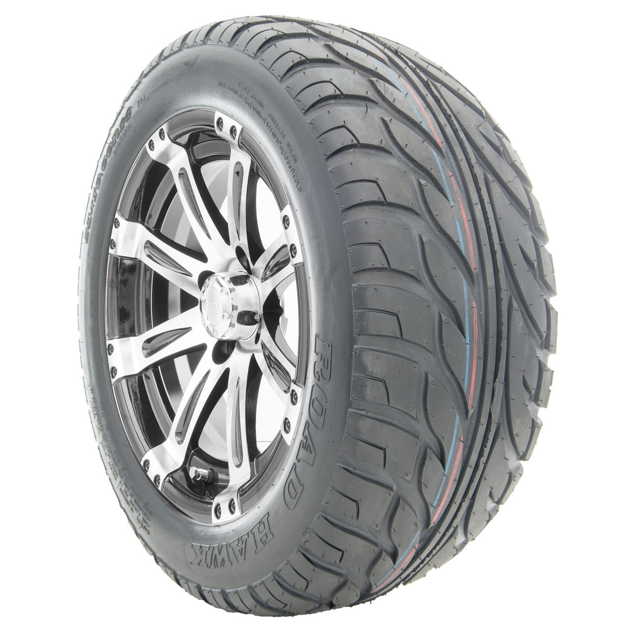 14" RHOX Vegas Machined Wheels and Lifted Tires Combo