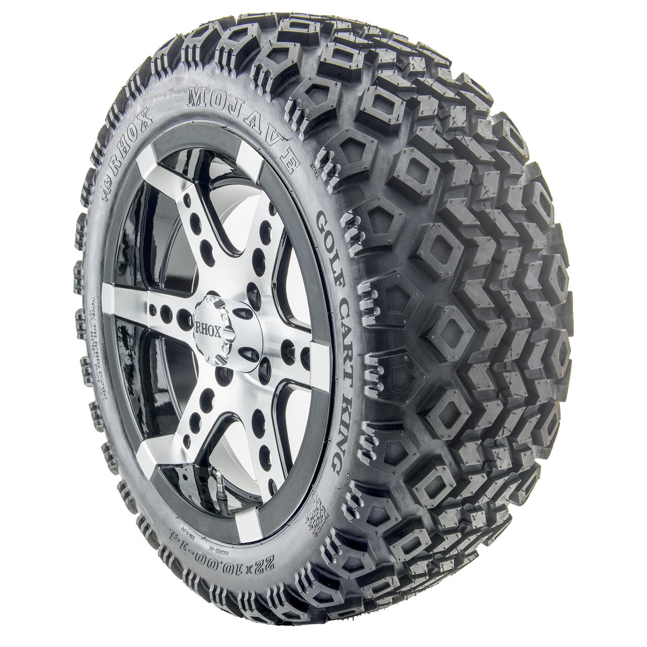 14" RHOX RX260 Machined Wheels and Lifted Tires Combo