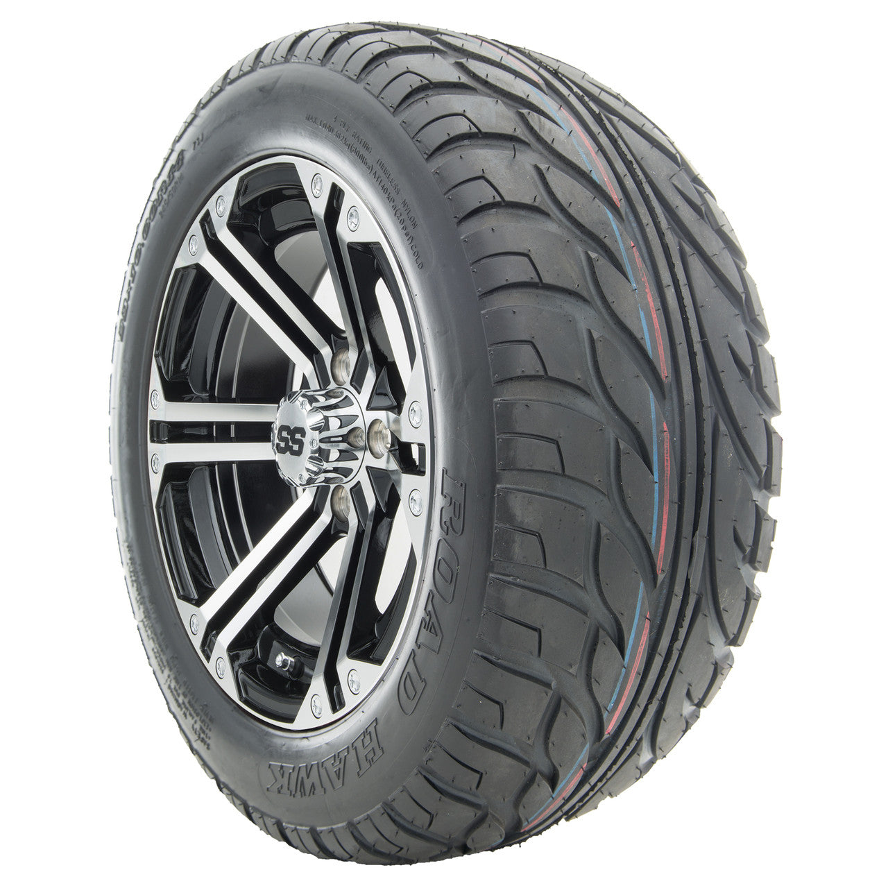 14" RHOX RX350 Machined Wheels and Lifted Tires Combo