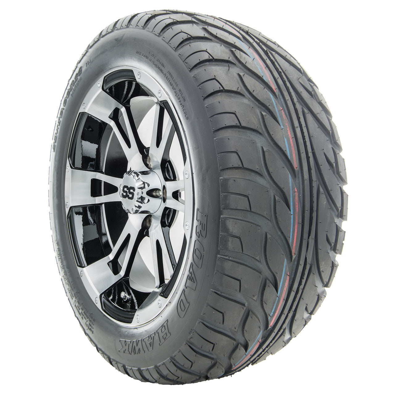 14" RHOX RX340 Machined Wheels and Lifted Tires Combo