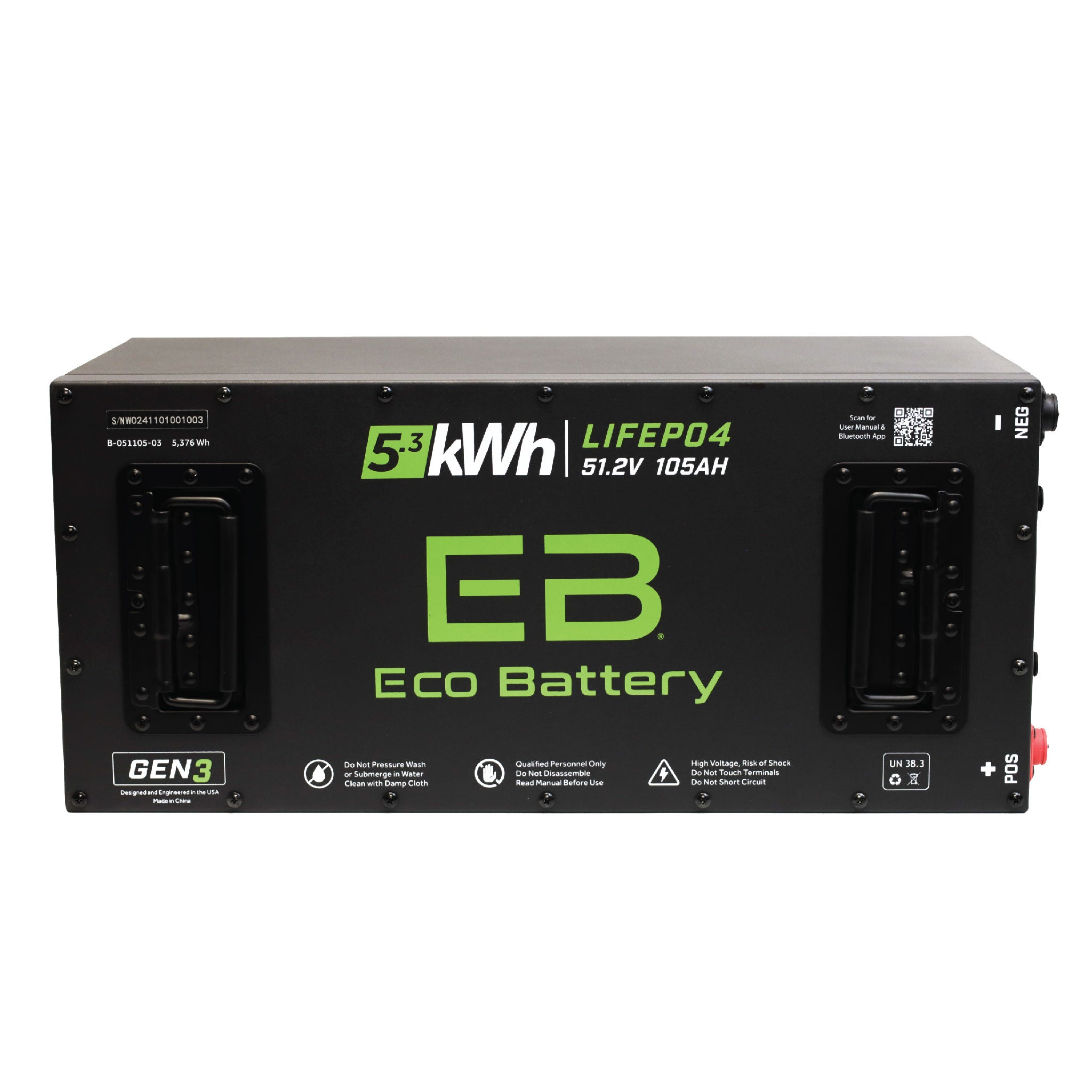 51V 105AH Skinny Battery Bundle / EZGO RXV (Factory Metal Tray)