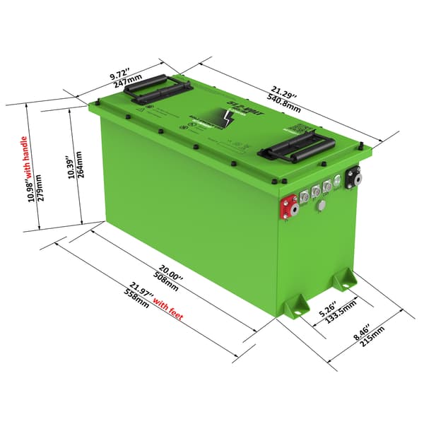 Bolt Energy Lithium EZGO TXT/Express 48V, 51V 105AH Thin Standard Lithium Battery Kit