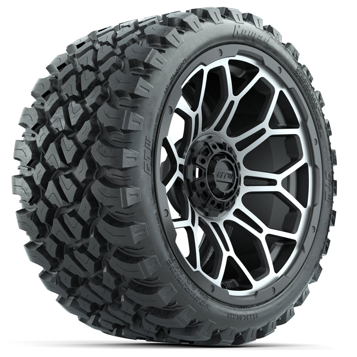 15-Inch GTW Bravo Matte Gray Wheels with 23' GTW Nomad All-Terrain Tires (Set of 4)