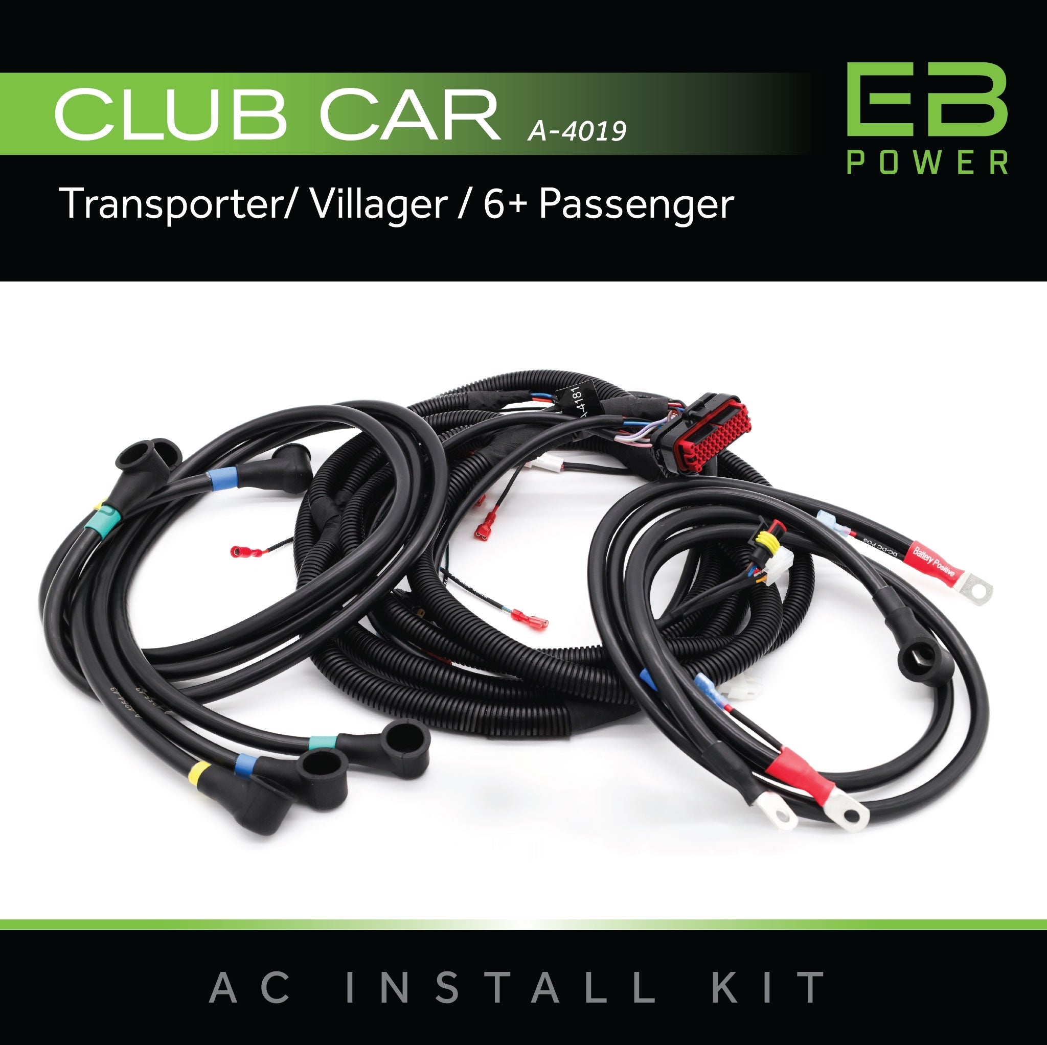 EB Power AC Kit / 450A + 4kW / Club Car Transporter/Villager / 6 Passenger