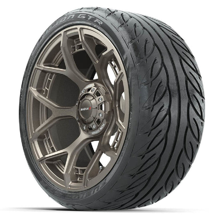 15-Inch MadJax Flow Form Evolution Matte Bronze Wheels with GTW Fusion GTR Street Tires (Set of 4)