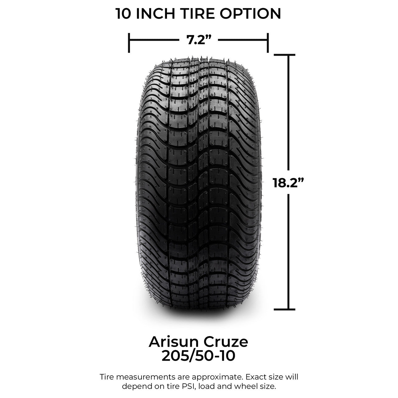 MODZ® 10" Enforcer Matte Black Wheels and Street Tires Combo