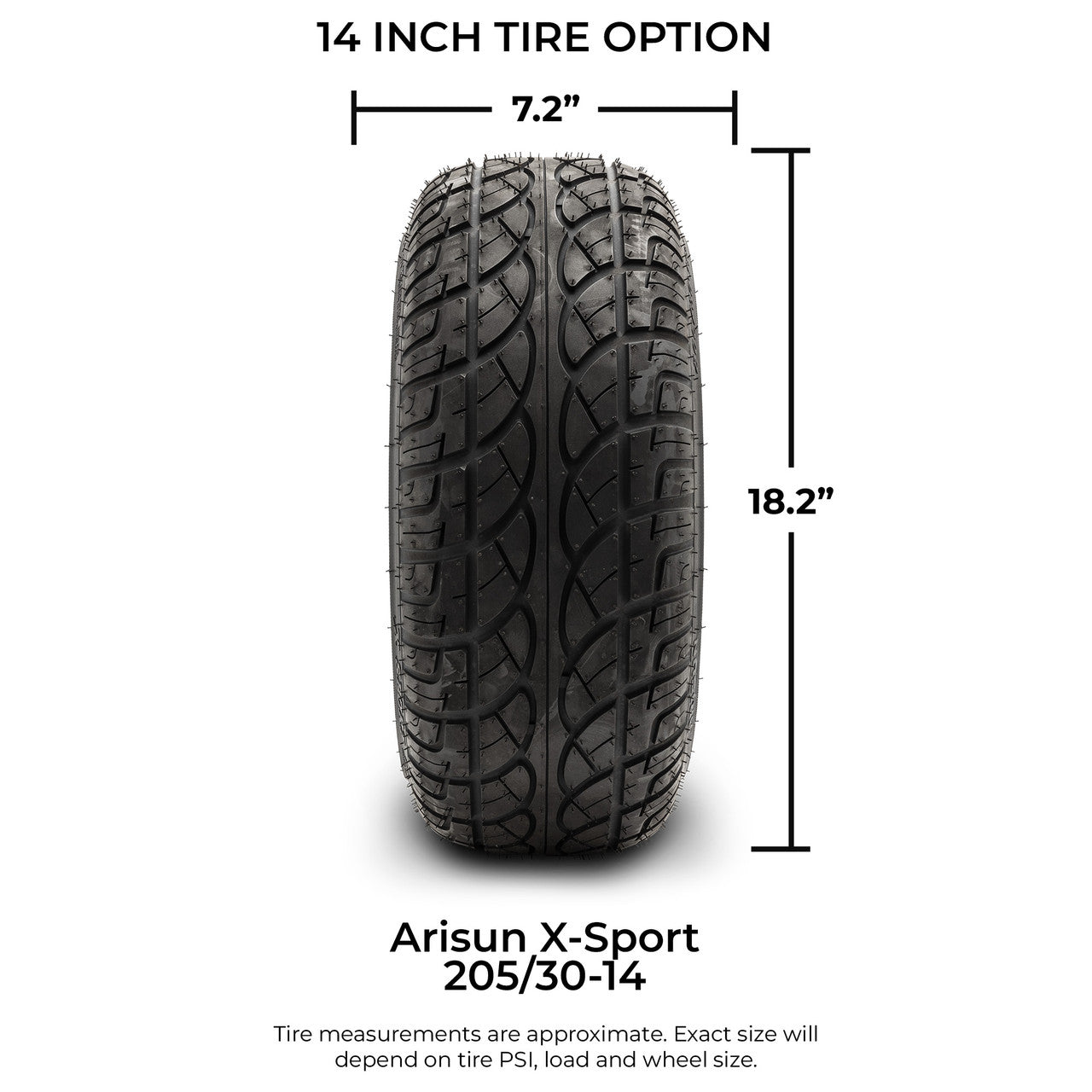 MODZ® 14" Renegade Glossy Black - Low Profile Tires and Wheels Combo