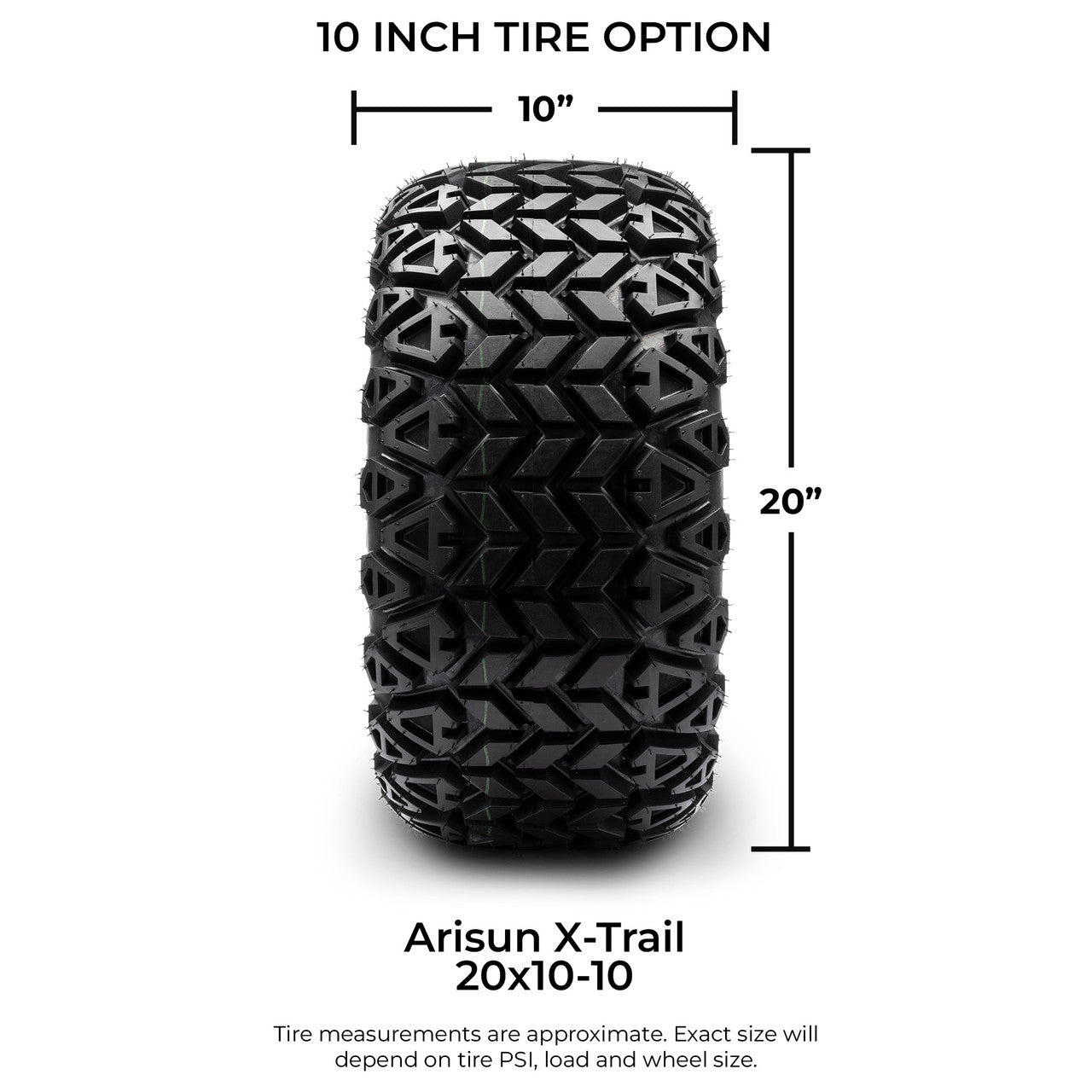 MODZ® 10" Vampire Glossy Black - Lifted Tires and Wheels Combo