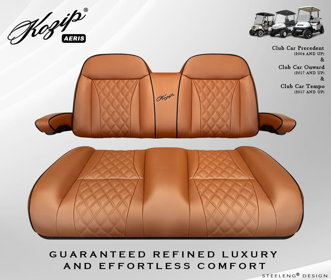 Kozip Aeris Front Seat Cushion Set – Brown/Black – Club Car Precedent / Tempo / Onward