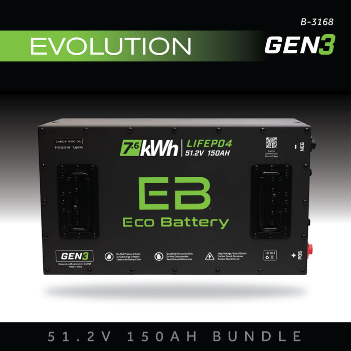 51V 150Ah Battery Bundle / Evolution (9-Pin Harness)