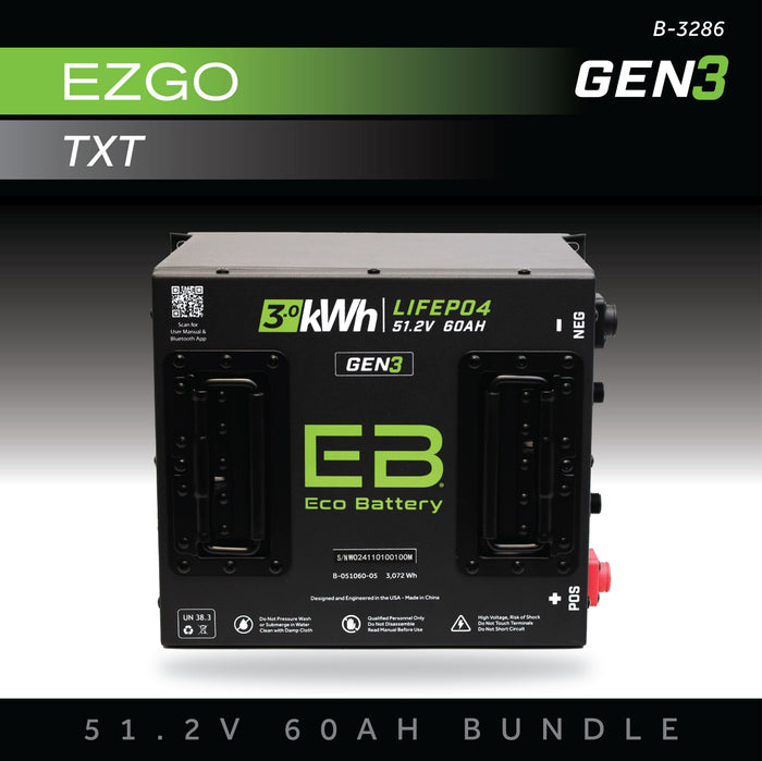 51V 60AH Battery Bundle / EZGO TXT