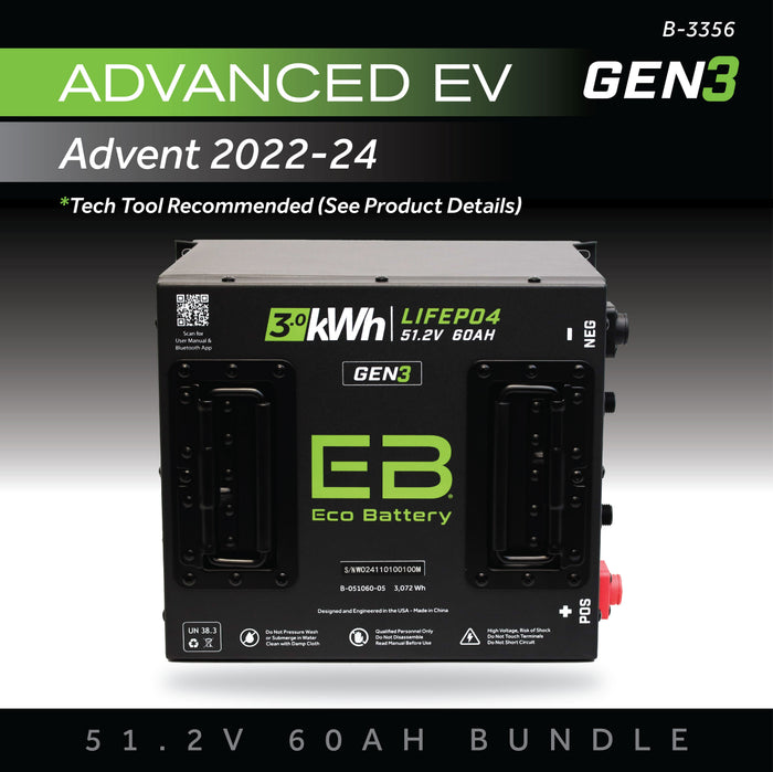 51V 60AH Battery Bundle / Advanced EV Advent / 2022-24