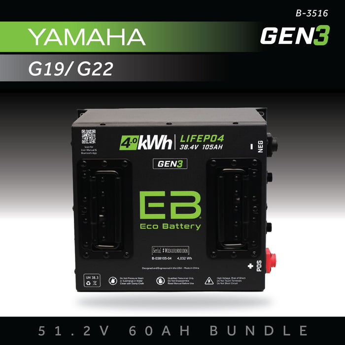 51V 60AH Battery Bundle / Yamaha G19/G22