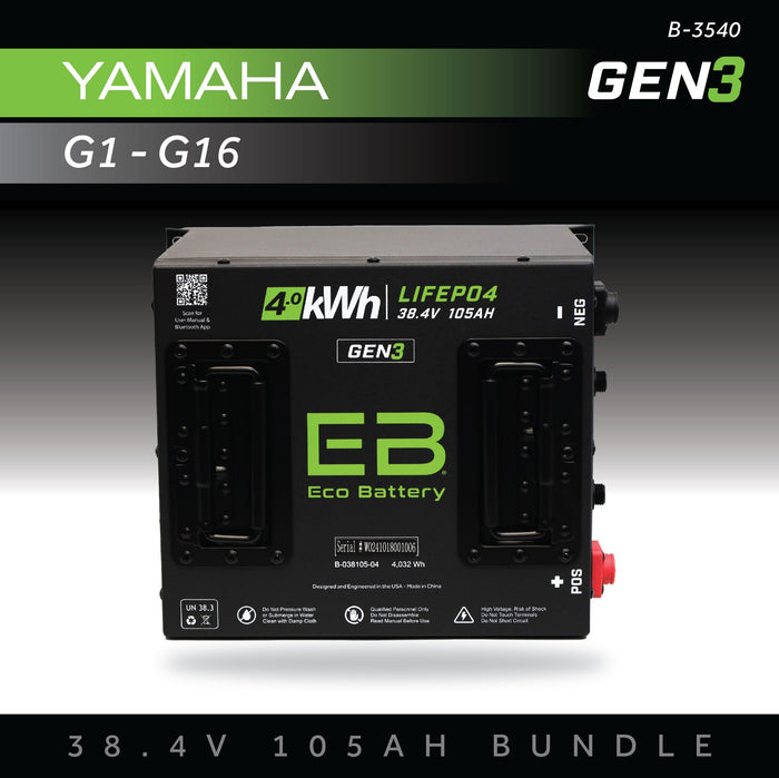 38V 105AH Battery Bundle / Yamaha G1-G16