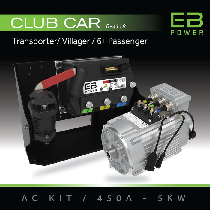 EB Power AC Kit / 450A + 5kW / Club Car Transporter/Villager / 6 Passenger