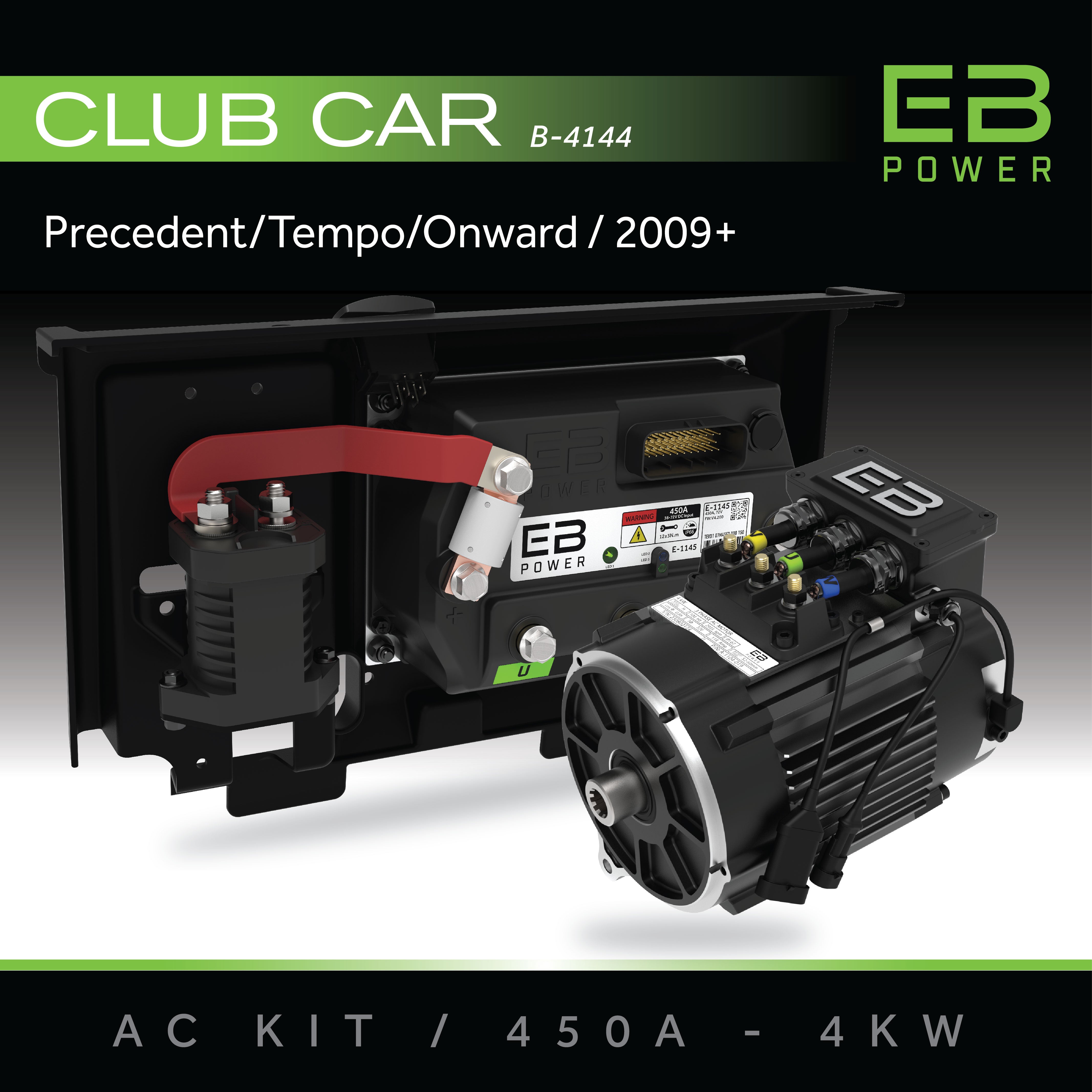 EB Power AC Kit / 450A + 4kW / Club Car Precedent/Tempo/Onward / 2009+