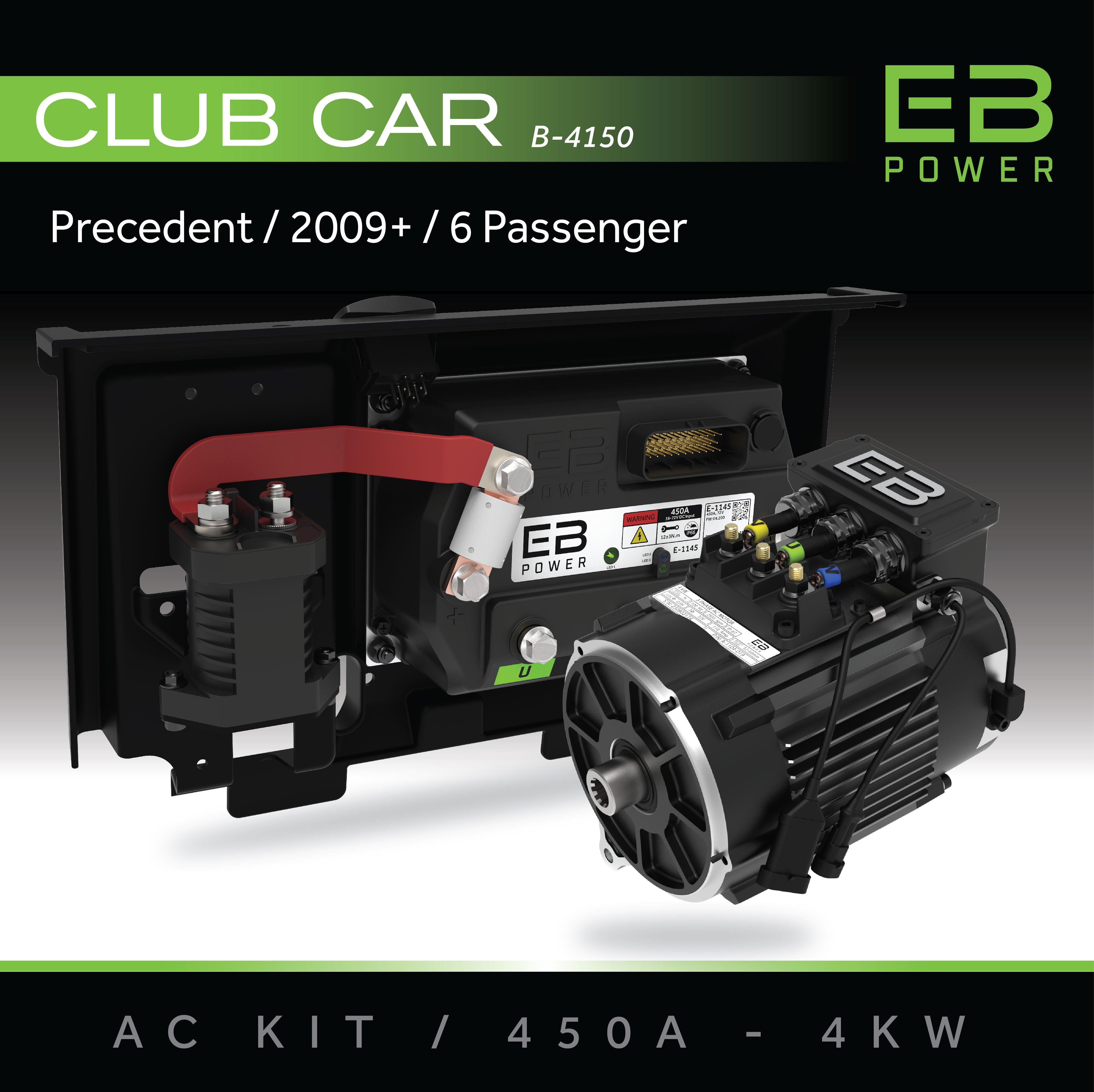 EB Power AC Kit / 450A + 4kW / Club Car Precedent/Tempo/Onward / 2009+ / 6 Passenger