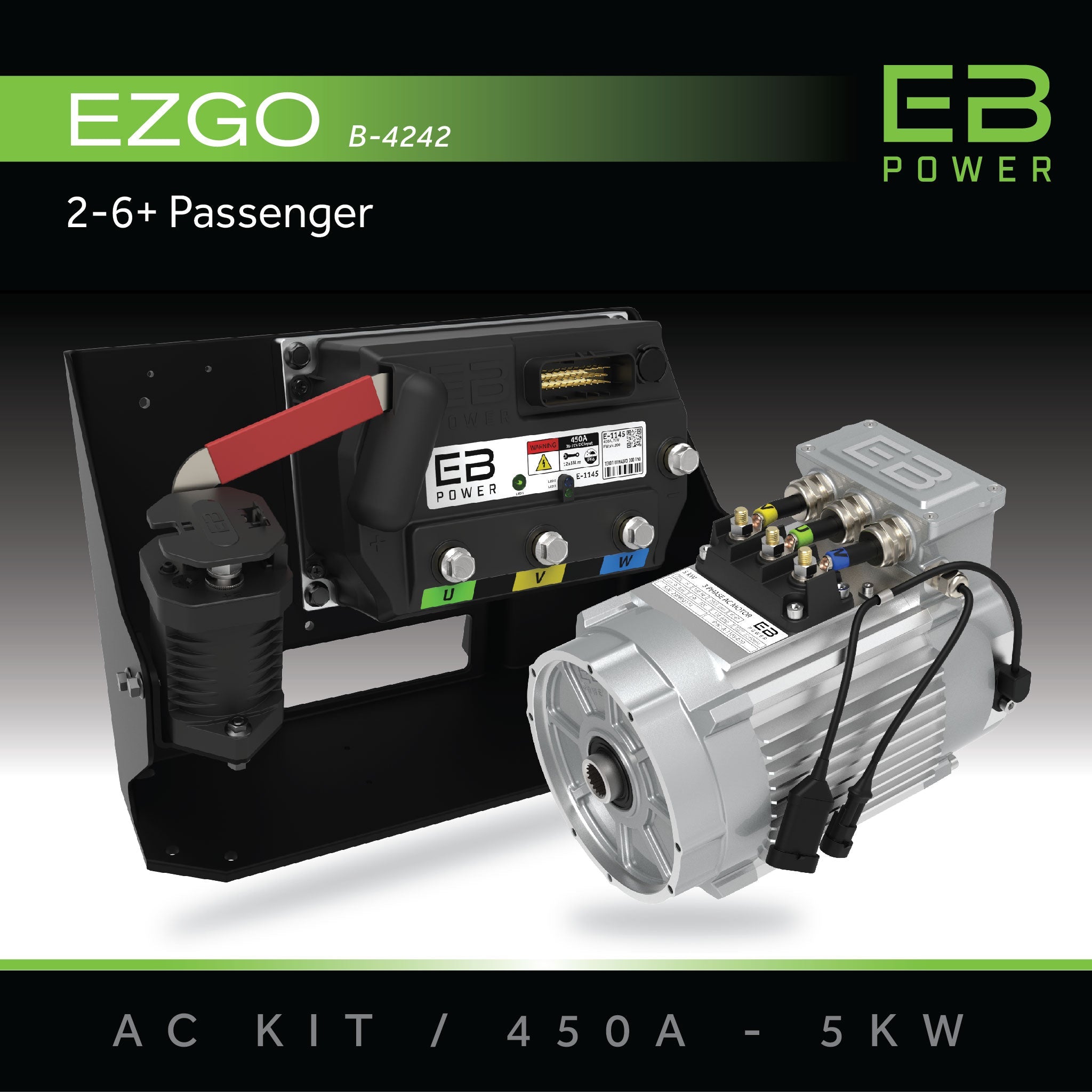 EB Power AC Kit / 450A + 5kW / EZGO / 2-6 Passenger