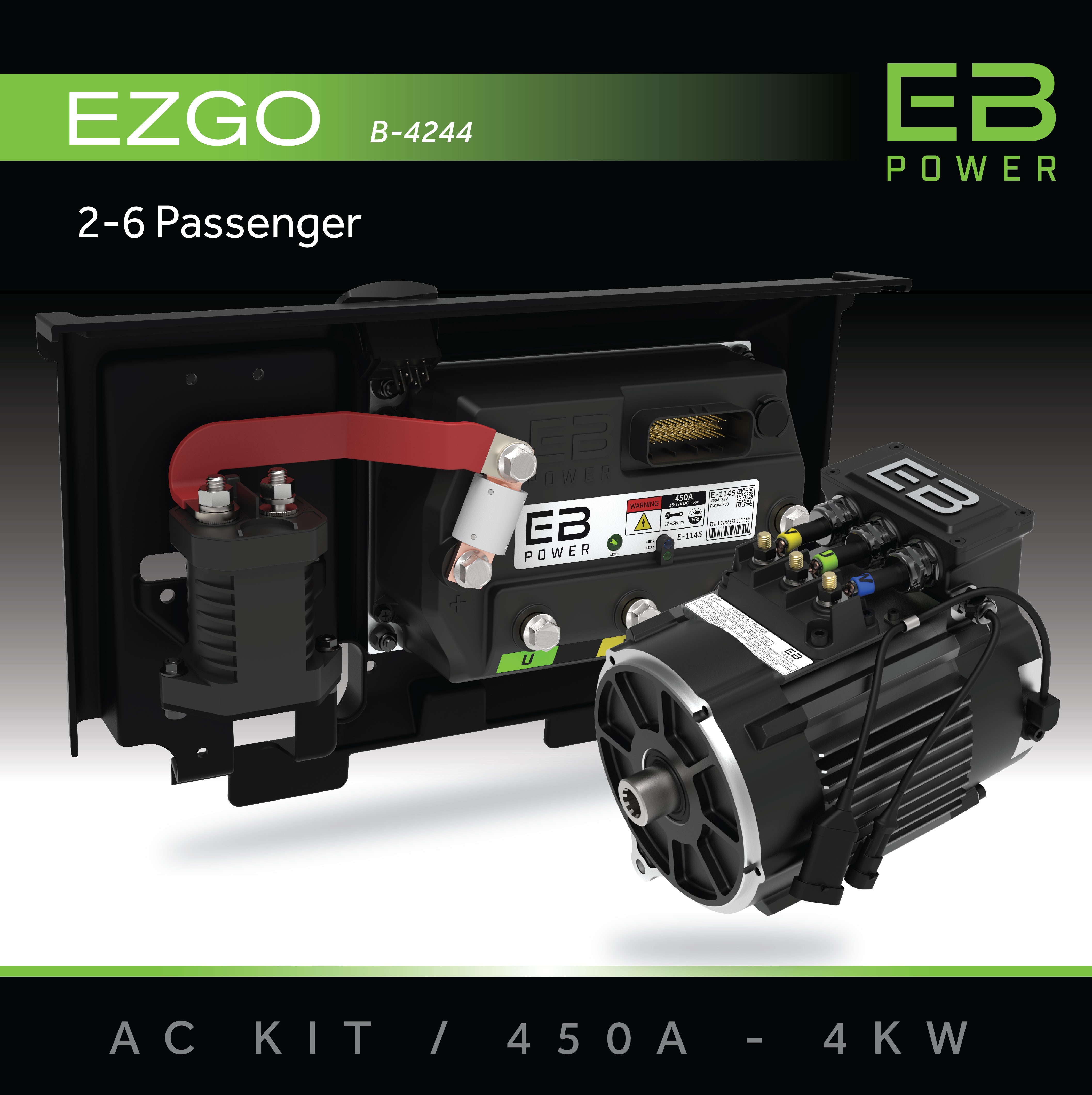 EB Power AC Kit / 450A + 4kW / EZGO / 2-6 Passenger