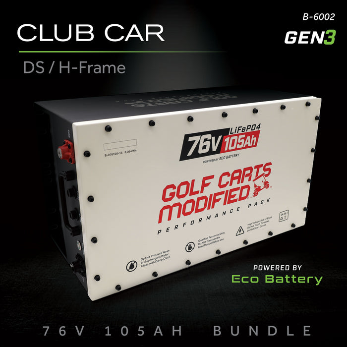 76V 105AH Battery Bundle / Club Car DS / H-Frame