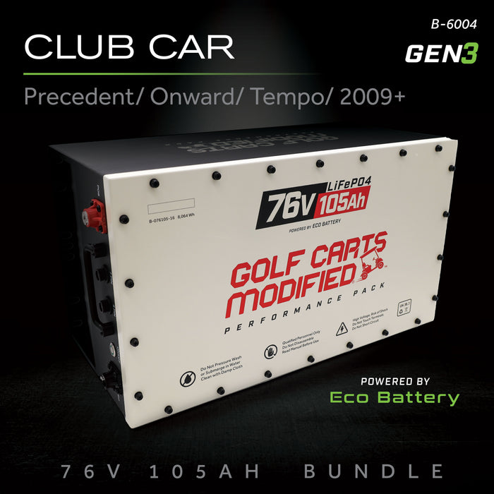 76V 105AH Battery Bundle / Club Car Precedent/Onward/Tempo / 2009+
