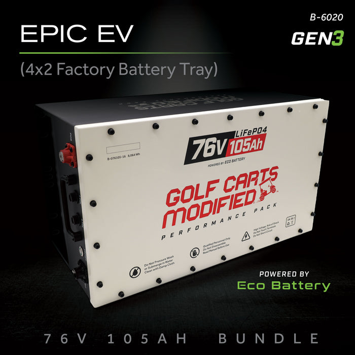 76V 105AH Battery Bundle / Epic EV (4 x 2 Factory Battery Tray)