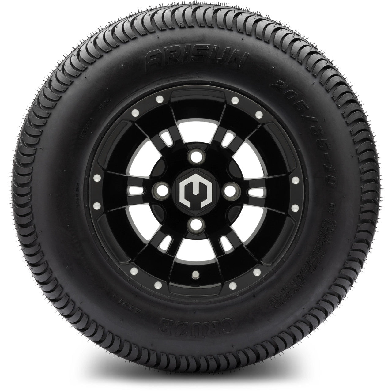 MODZ® 10" Ambush Glossy Black - LowPro Tires and Wheels Combo