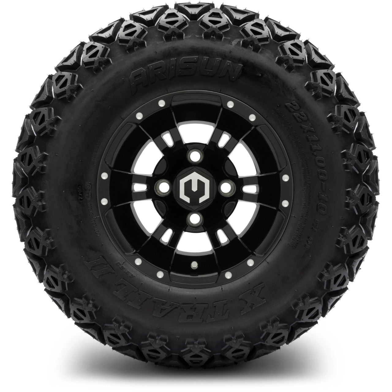 MODZ® 10" Ambush Glossy Black - Lifted Tires and Wheels Combo