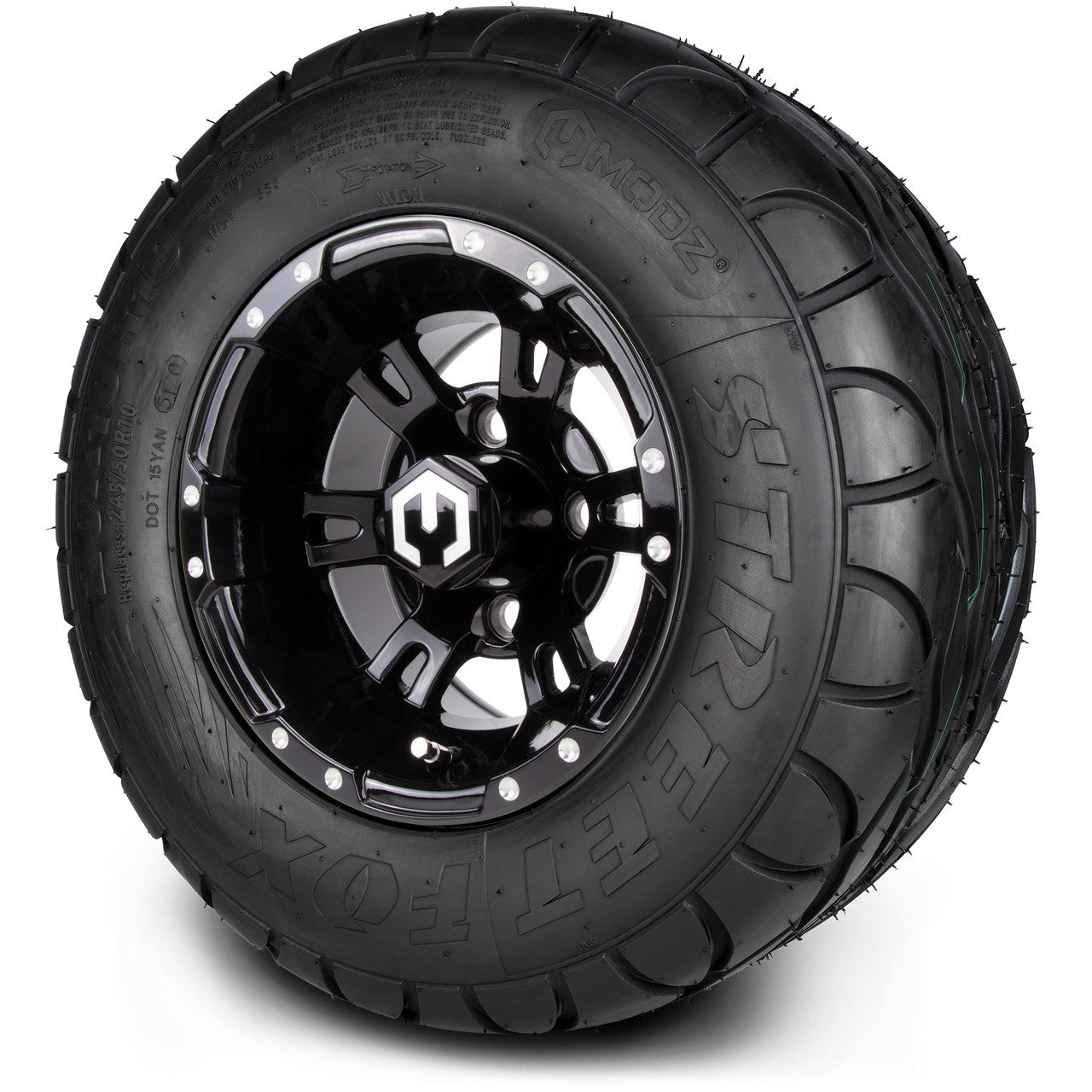 MODZ® 10" Ambush Glossy Black - Lifted Tires and Wheels Combo