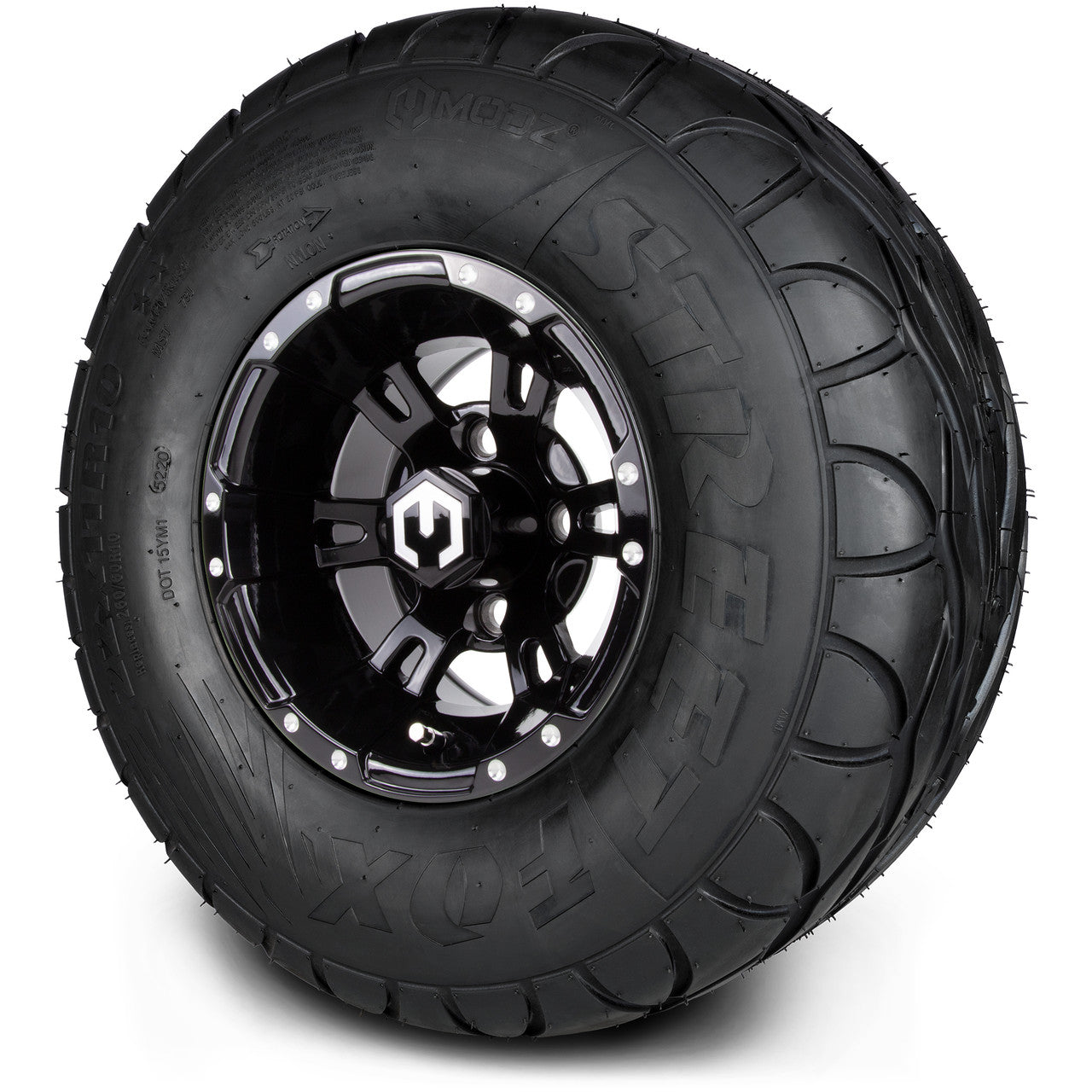 MODZ® 10" Ambush Glossy Black - Lifted Tires and Wheels Combo