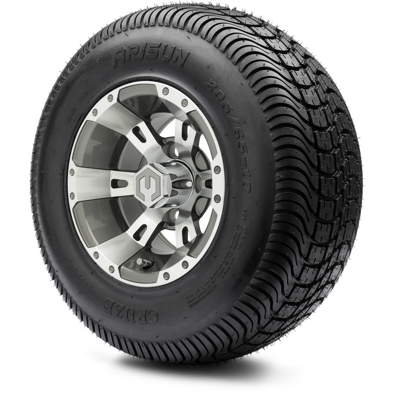 MODZ® 10" Ambush Gunmetal - LowPro Tires and Wheels Combo