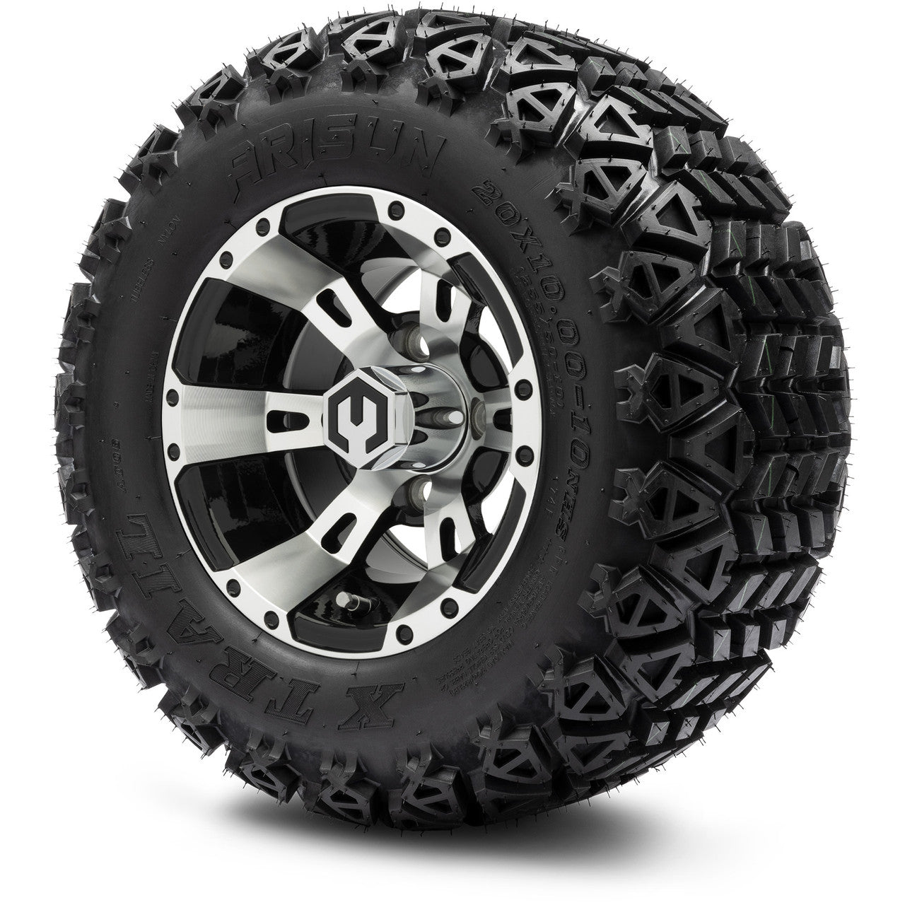 MODZ® 10" Ambush Machined Black - Lifted Tires and Wheels Combo