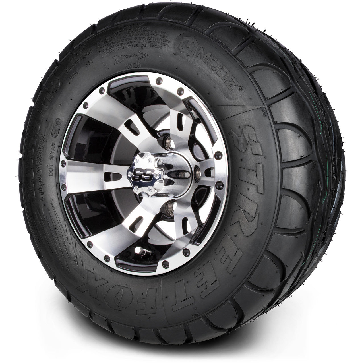 MODZ® 10" Ambush Machined Black - Lifted Tires and Wheels Combo