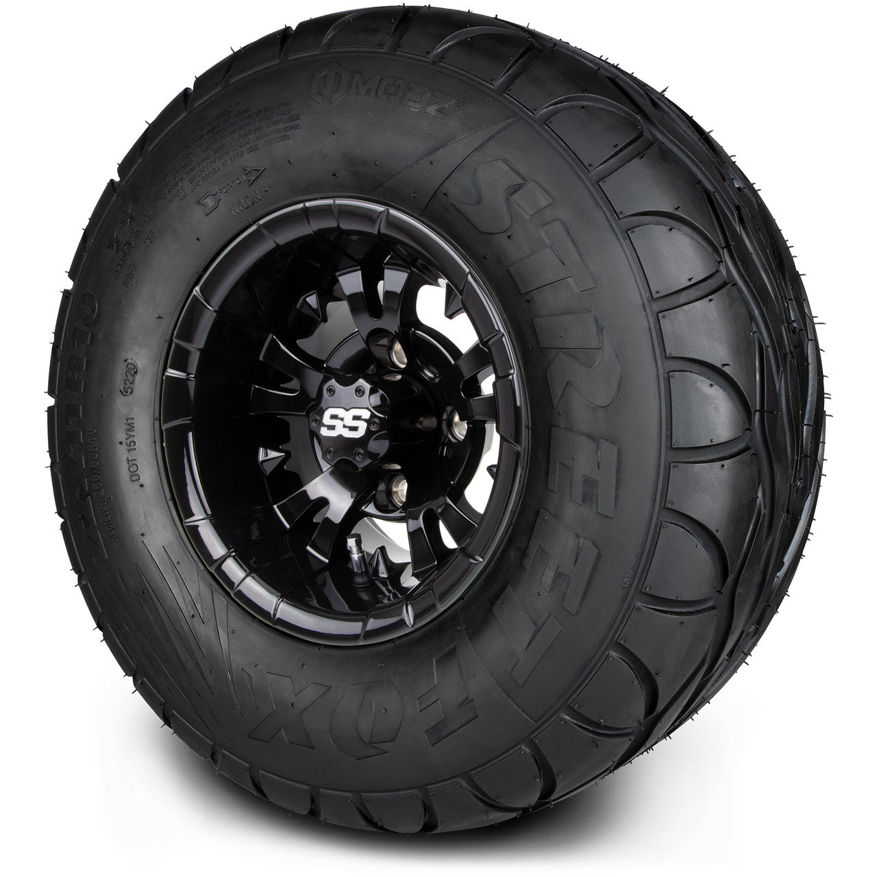 MODZ® 10" Vampire Glossy Black - Lifted Tires and Wheels Combo